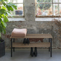RIZZOLI BENCH Halbank - Zwart / Eiken