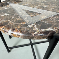 SAMPLE | Bijzettafels set van 2 | Zwart/Marmer deco