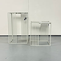 SAMPLE | Bijzettafels set van 2 | Grijs/Wit